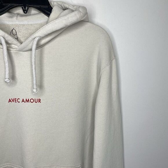 VIOLETTE_FR x Bisous Skateboards Hoodie Women Medium Beige Logo AVEC AMOUR - Picture 2 of 9